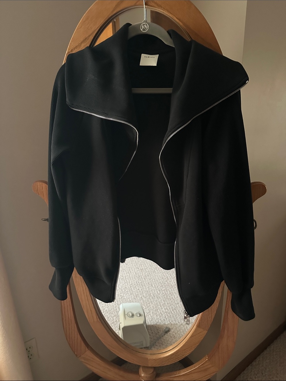 Varley Black - double zipper- Zip-Up Bomber Jacket